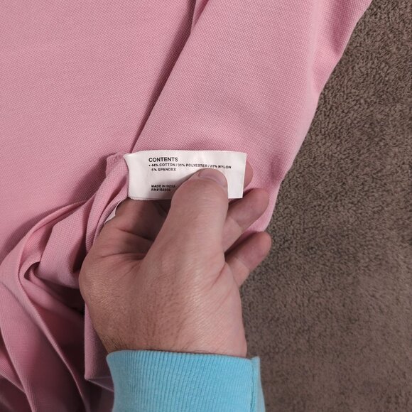 Greyson Pink Performance Polo Shirt Men’s Medium brrr° Cooling Tech Golf Preppy - Picture 8 of 9